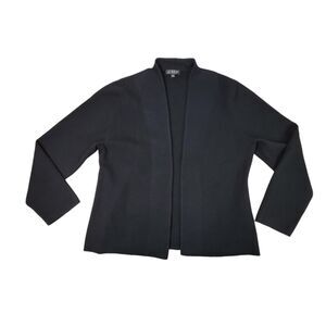 J.CREW Sweater Blazer Black Relaxed Cardigan Size XL Preppy Open Front Neutral